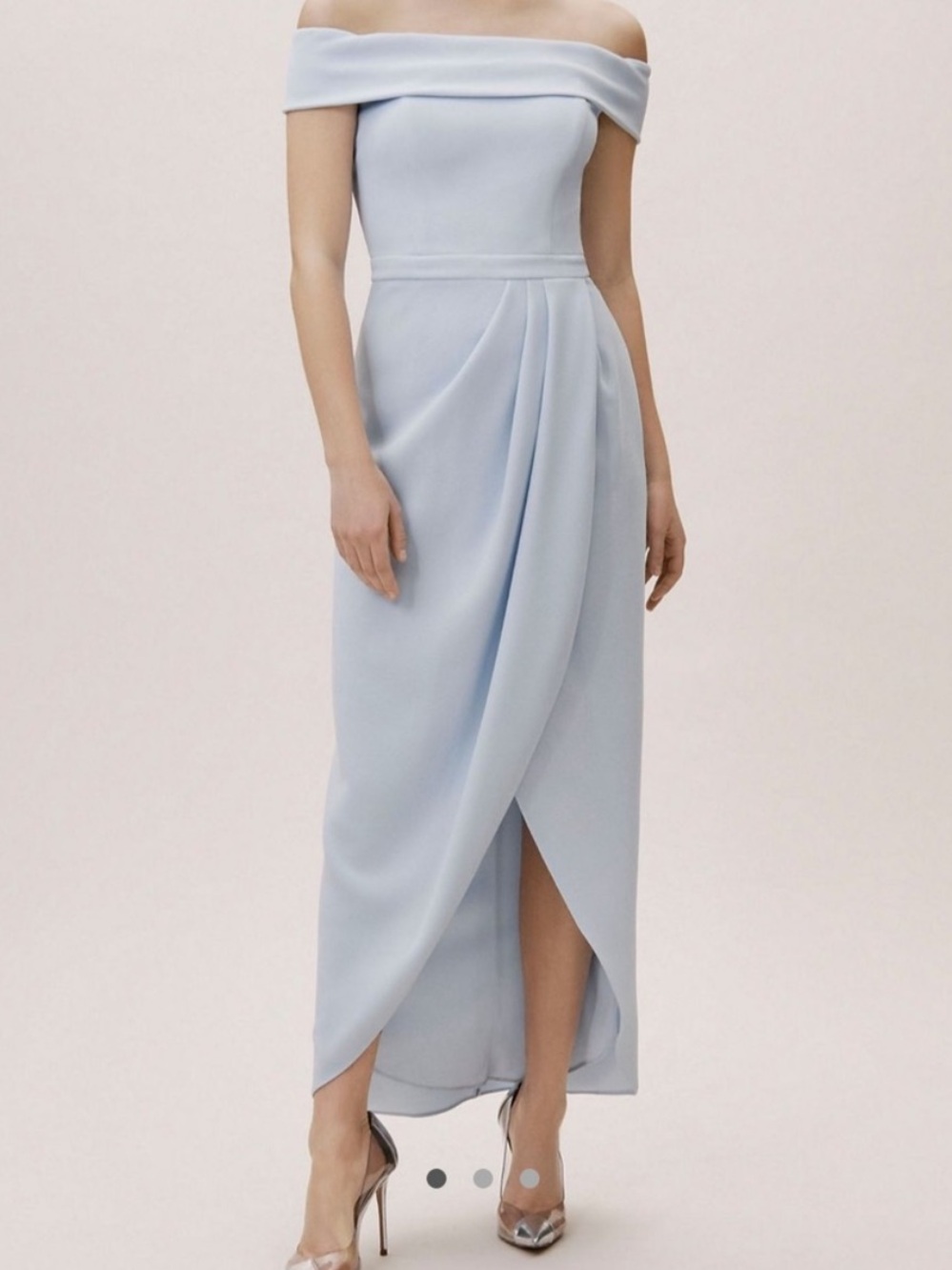 NWT Anthropologie BHLDN Thompson Elegant Off The Shoulder Dress Gown Bridesmaid
